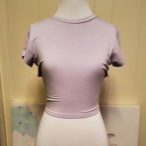 NWT Cropped tie shirt